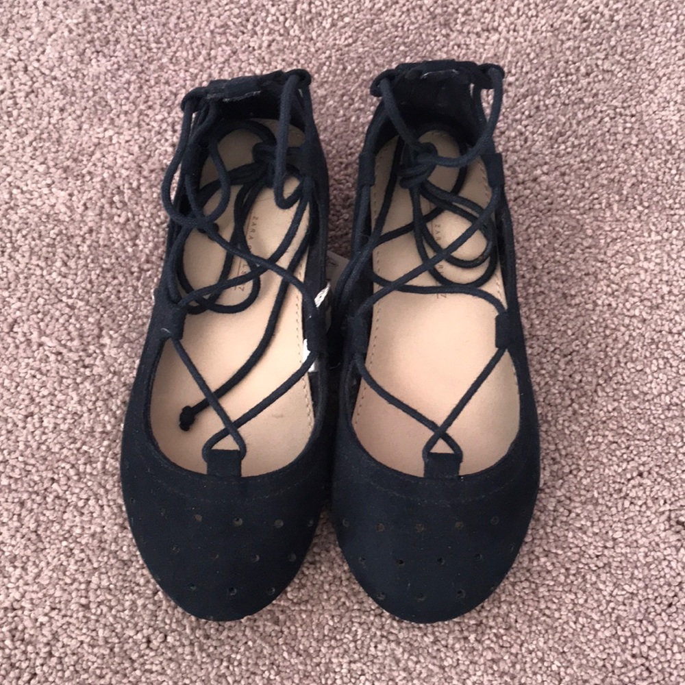 Zara Lace-Up Flats